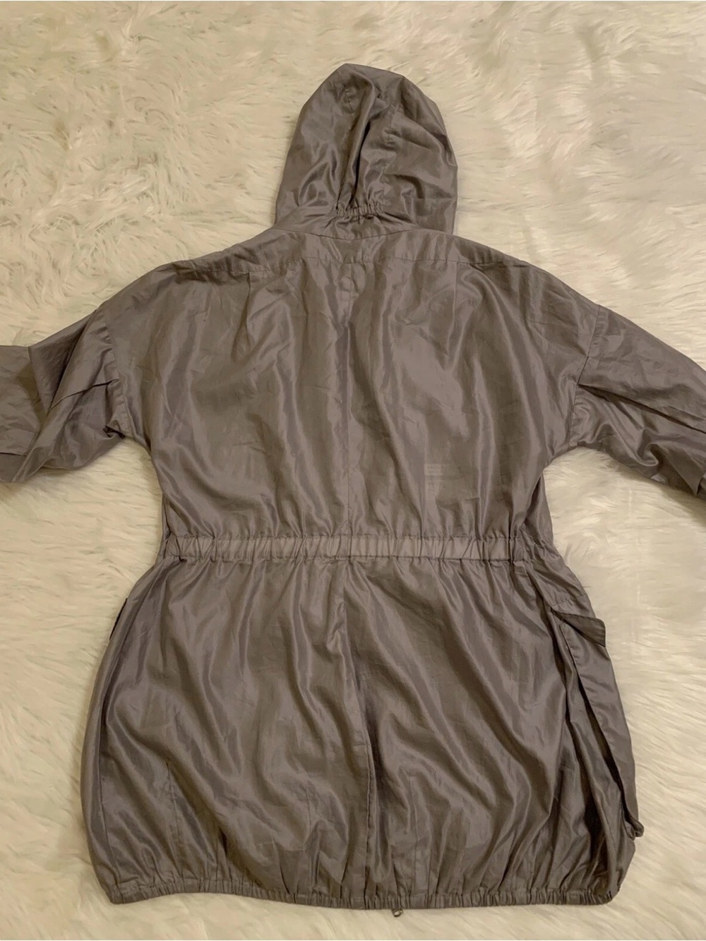 Brunello Cucinelli Windbreaker Hoodie Full Zip Jacket Cotton Silk Rain Grey 44 - Picture 10 of 11